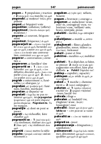 Francoščina – slovarček