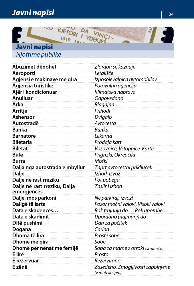 Albanščina – priročnik za konverzacijo