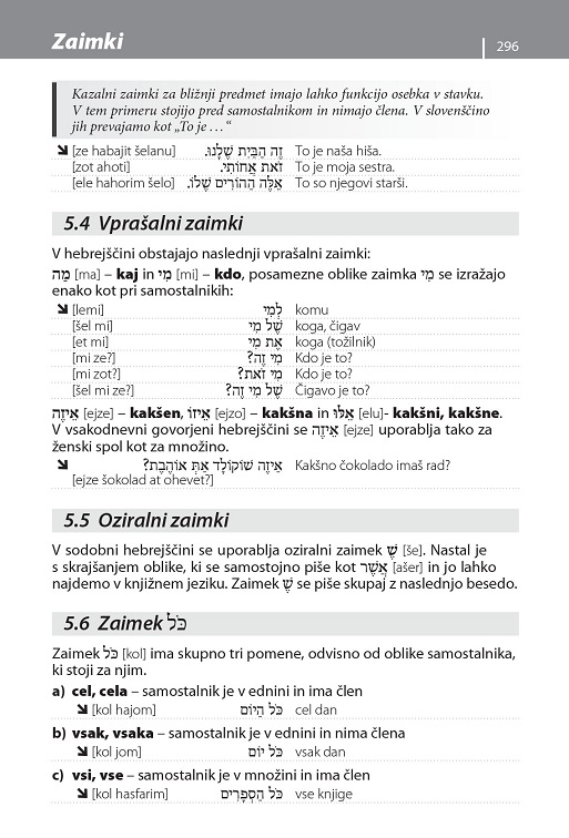Hebrejščina – priročnik za konverzacijo